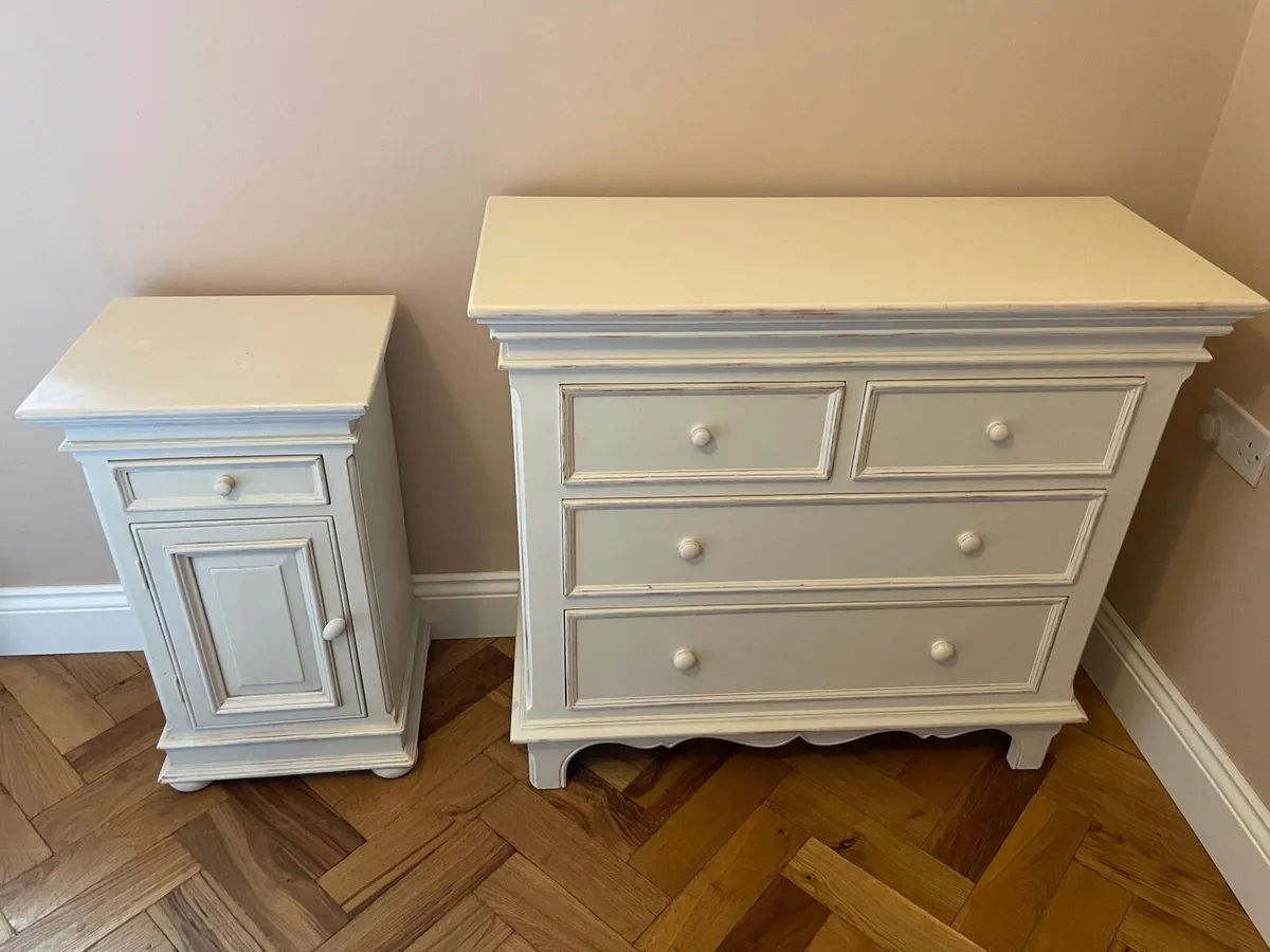 Chest of drawers and Bedside table - Image 1