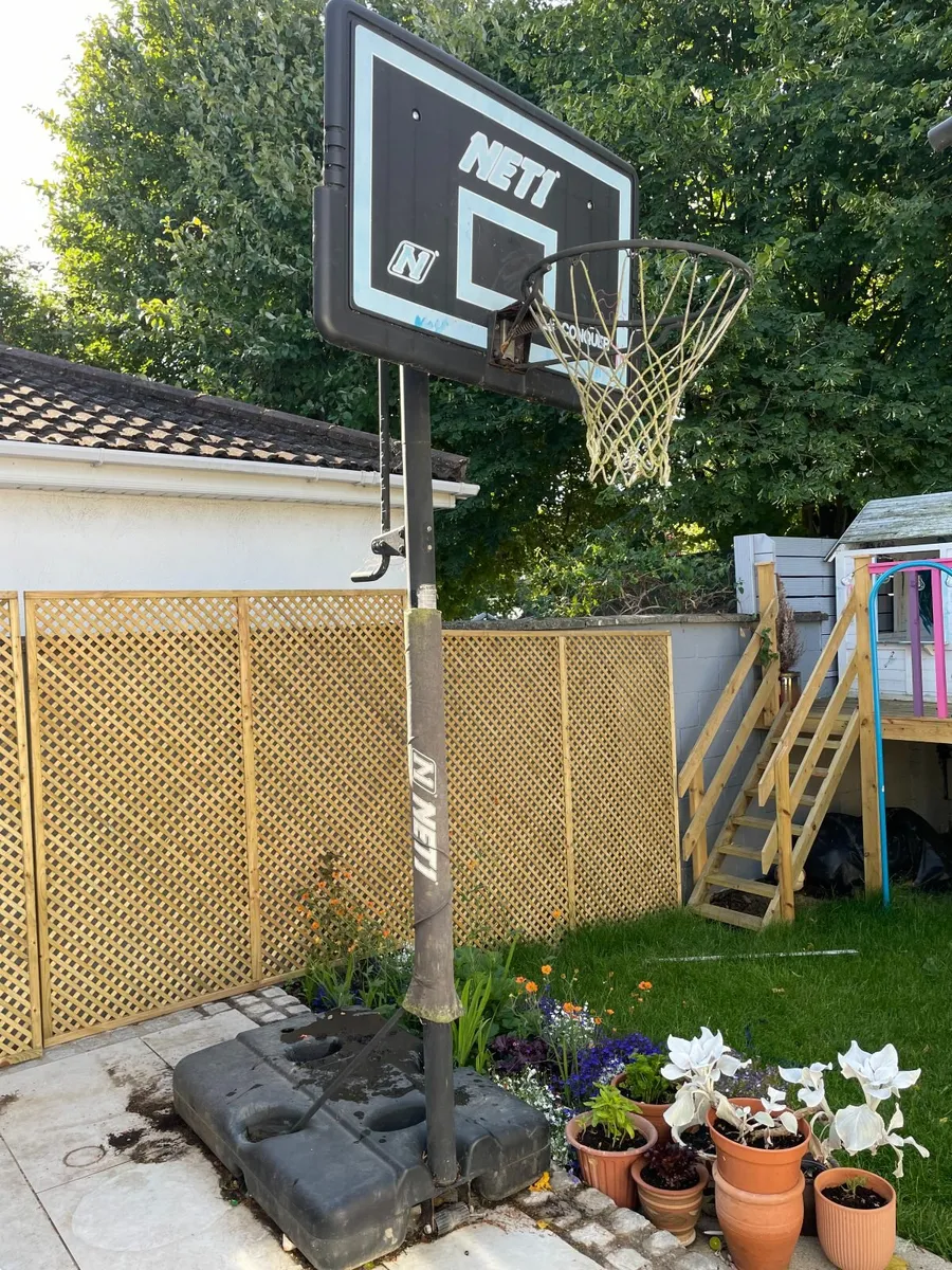 Basketball unit (hoop, backboard and stand)