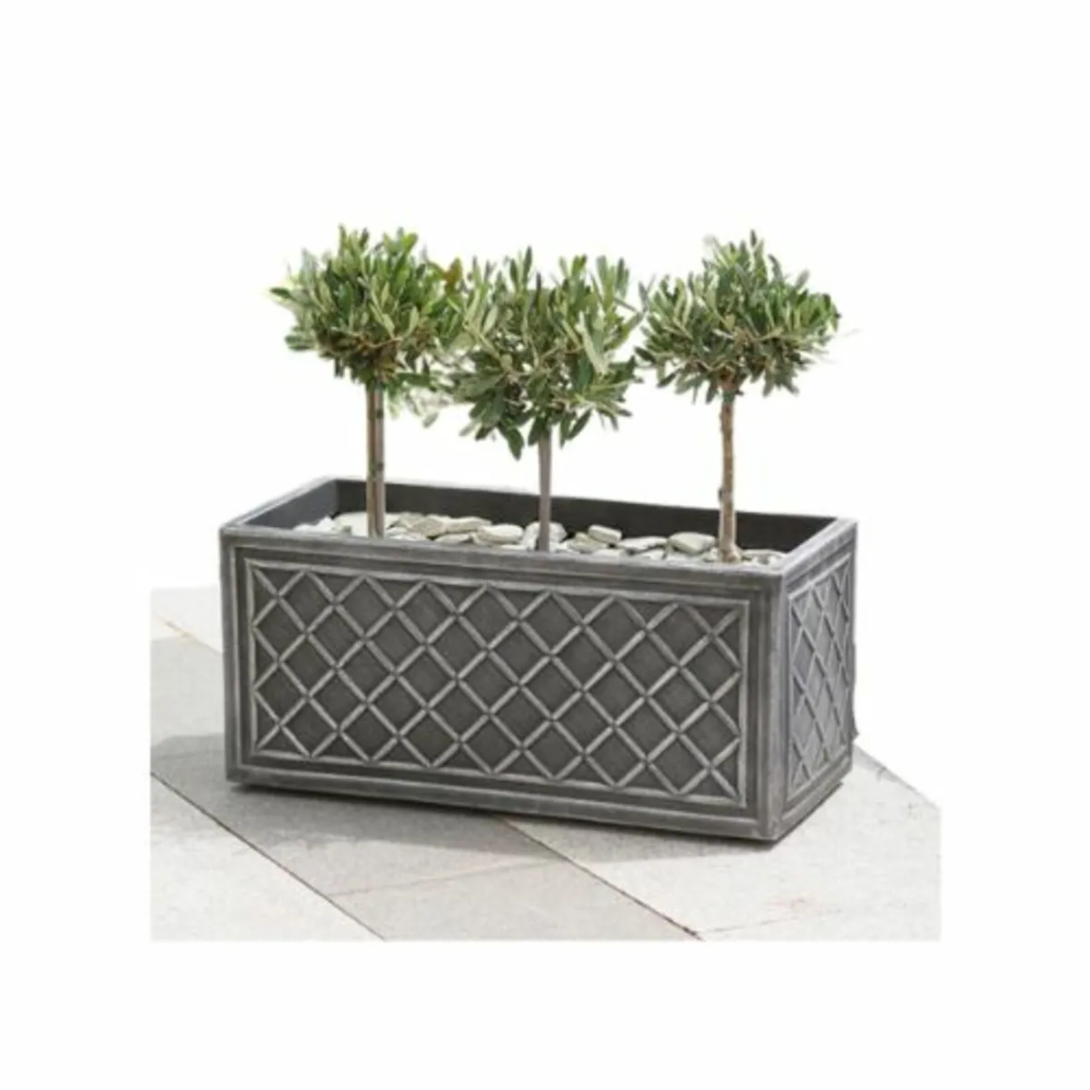 Pots & Planters Lead Effect Trough-70cm - Image 1