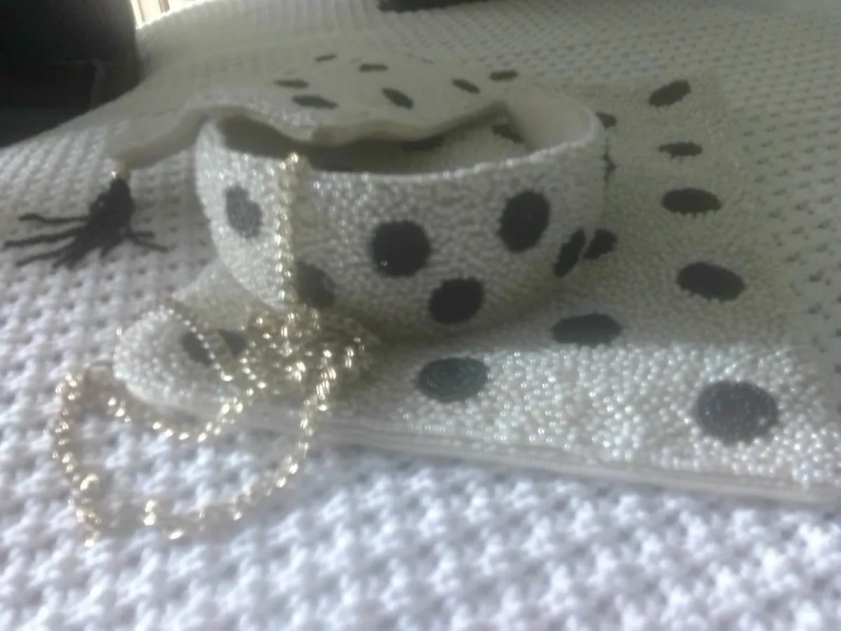 ACCESORIZE POLKA DOT BEADED BAGS & HAIRBAND SET - Image 3