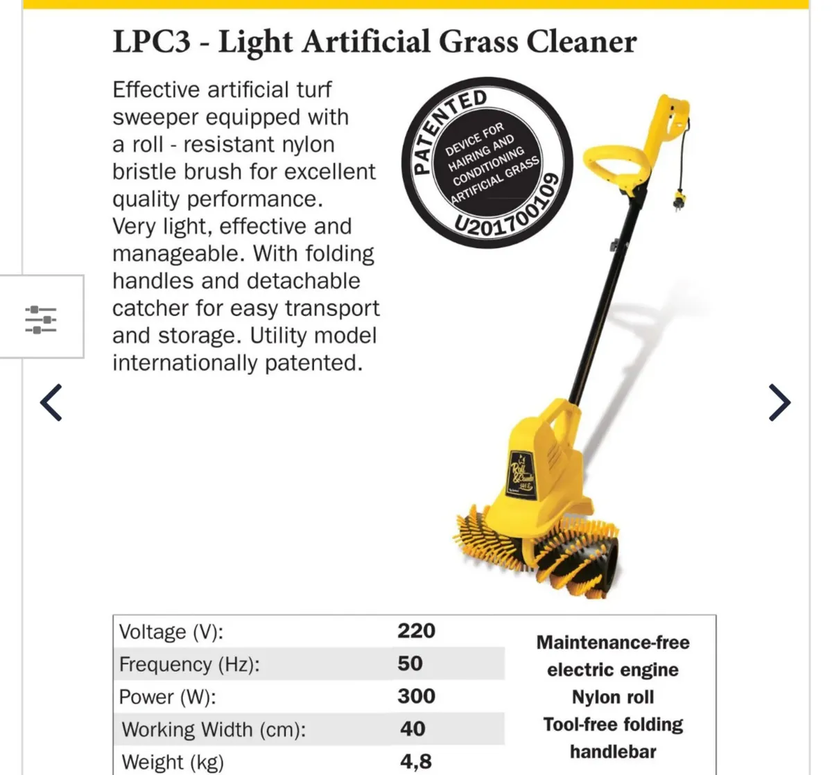 Artificial Grass Power Cleaner – 141E - Image 2