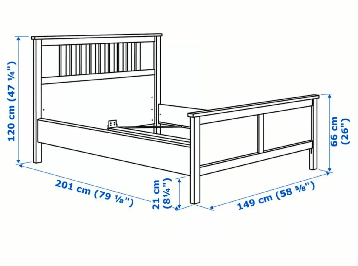 Ikea Hemnes Bed Frame and Pocket Sprung Mattress - Image 2