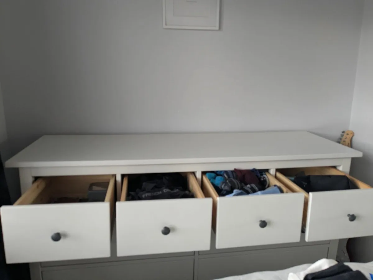 Ikea Hemnes Chest of 8 drawers (White) - Image 3