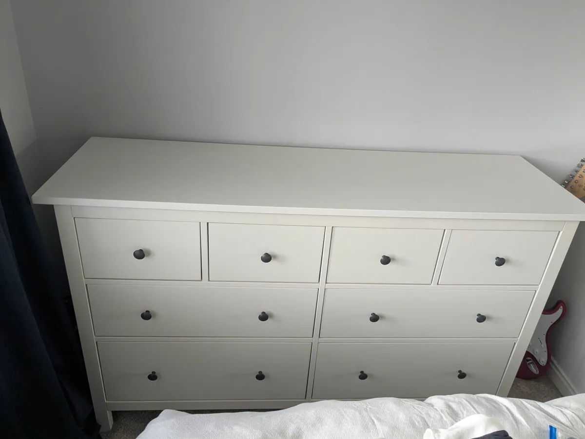 Ikea Hemnes Chest of 8 drawers (White) - Image 4