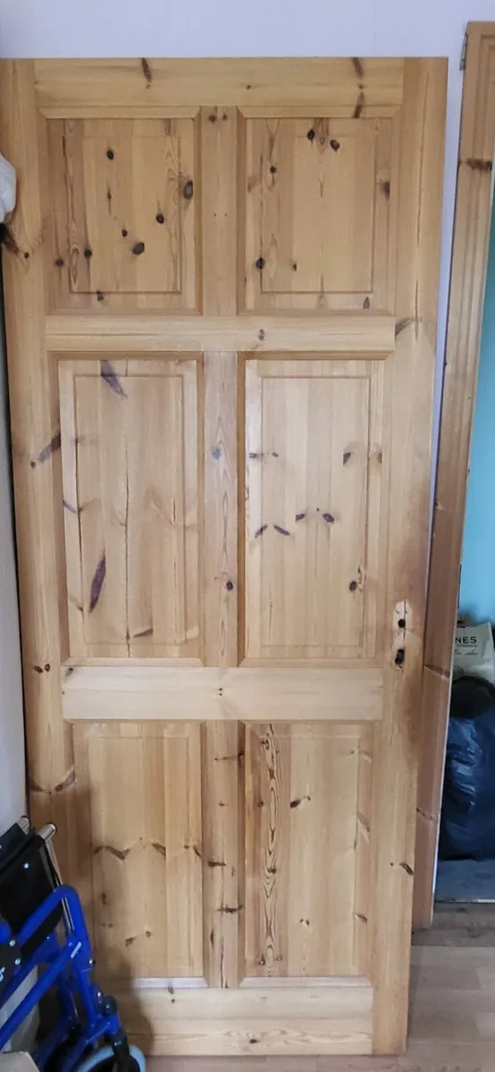 3 internal knotty pine doors