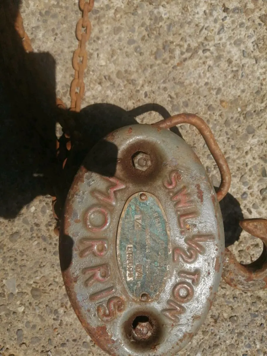 Vintage double pulley - Image 1