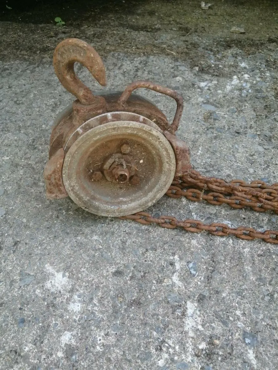 Vintage double pulley - Image 2