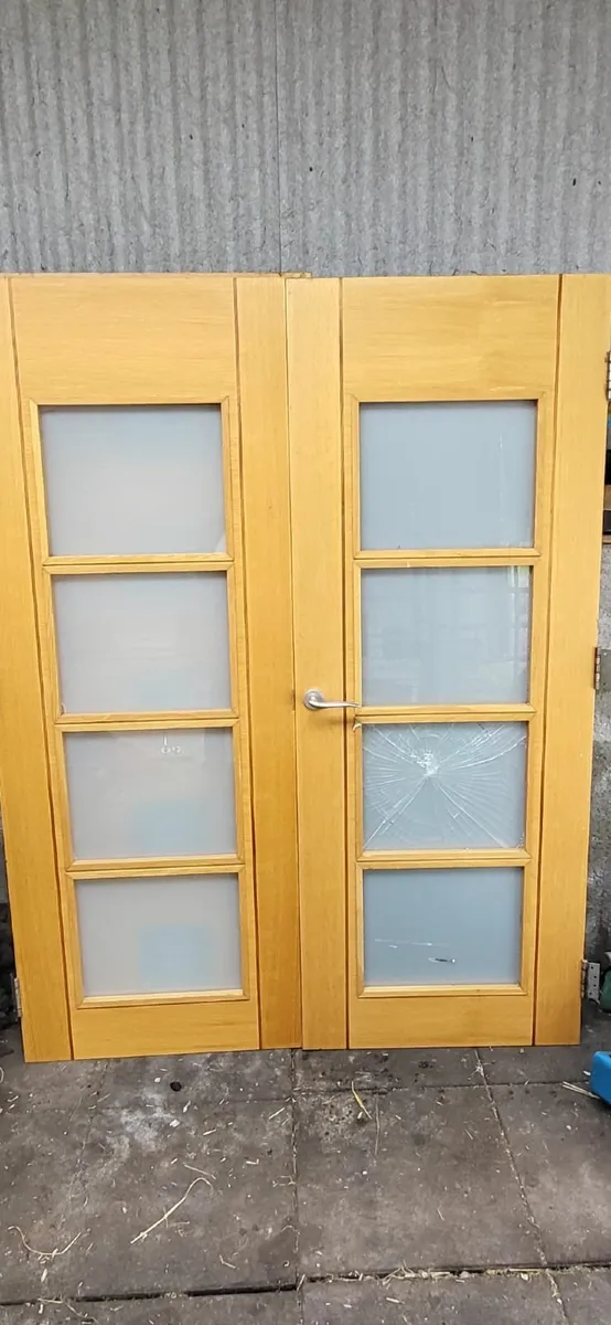 Pair of fire doors