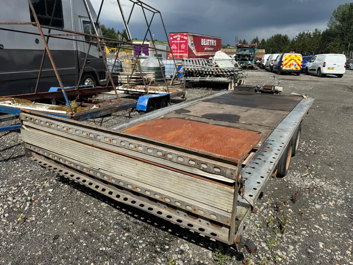 Tilt Bed Trailer and Wench - Image 1