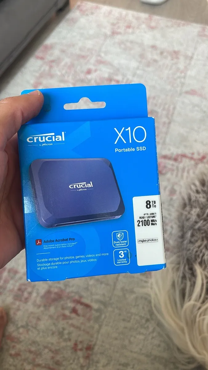 Crucial X10 8TB External Portable SSD Drive