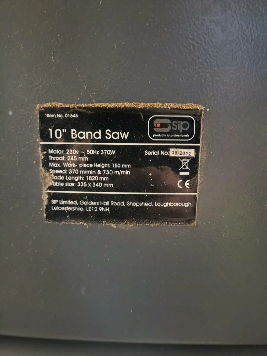 Bandsaw 10" SIP - Image 2