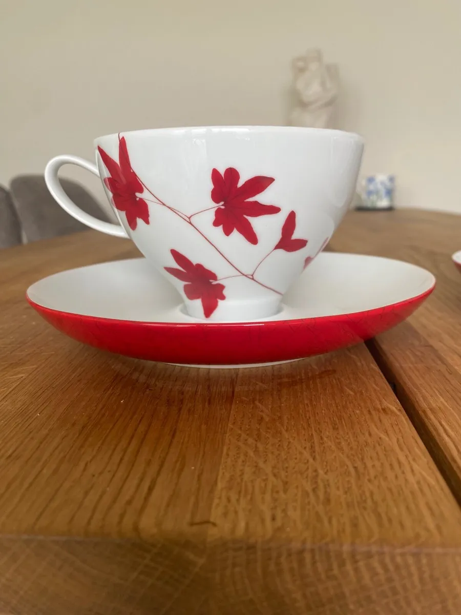 Tea cup and saucer set of 2 - Image 1