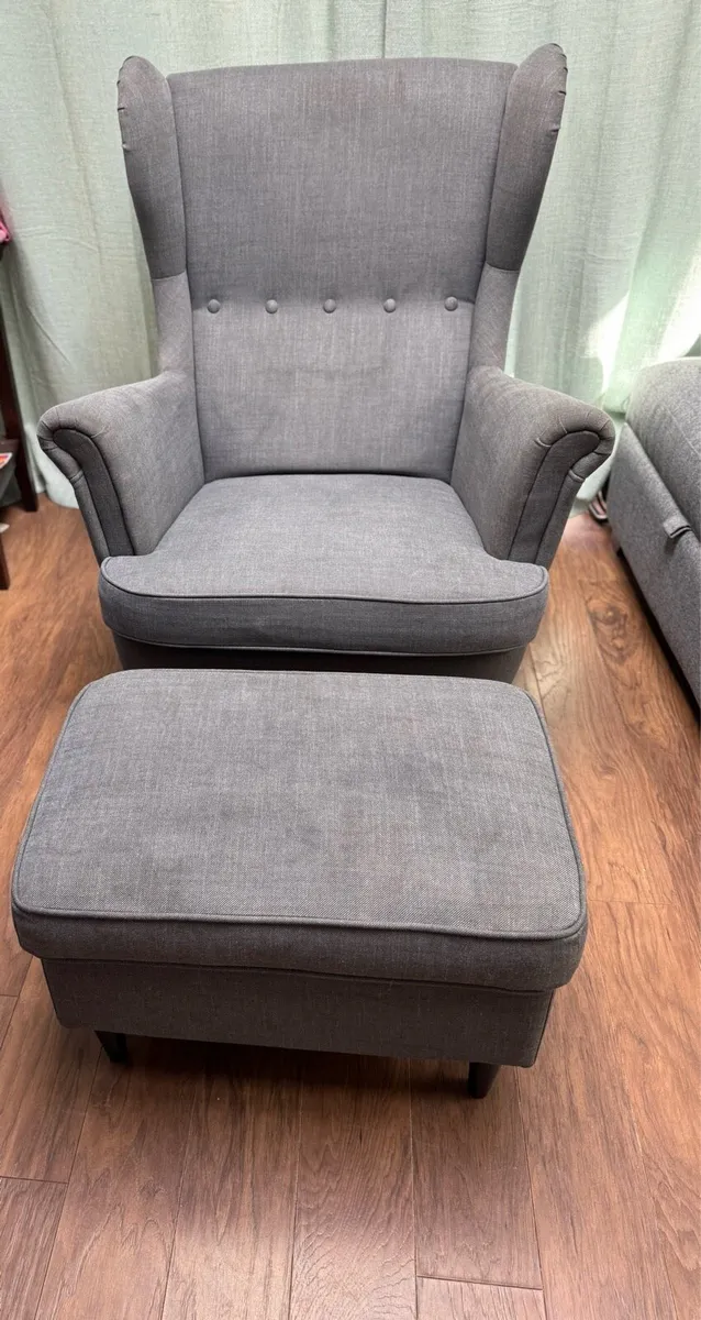 Armchair and Footstool - Image 1