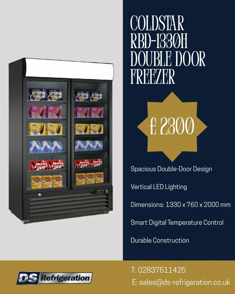 Coldstar RBD-1330H Double Door Display Freezer