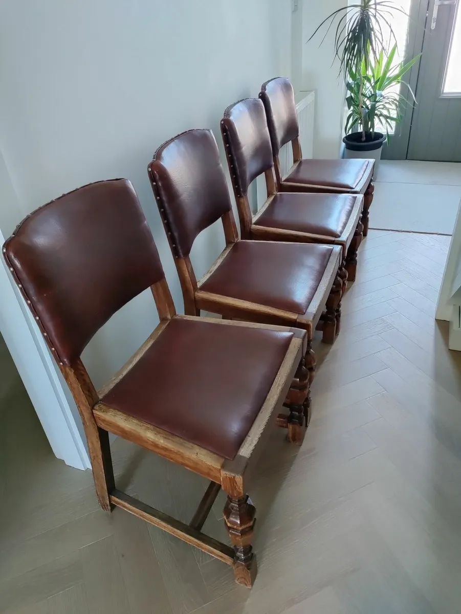 Solid oak chairs for upcycling - can deliver - Image 1