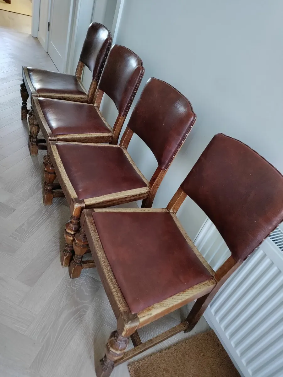 Solid oak chairs for upcycling - can deliver - Image 2