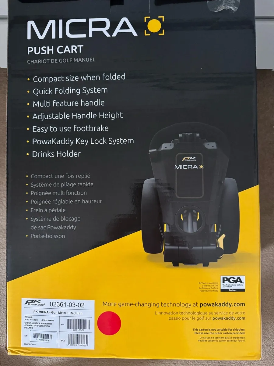 Powakaddy Micra Push Cart - Image 3