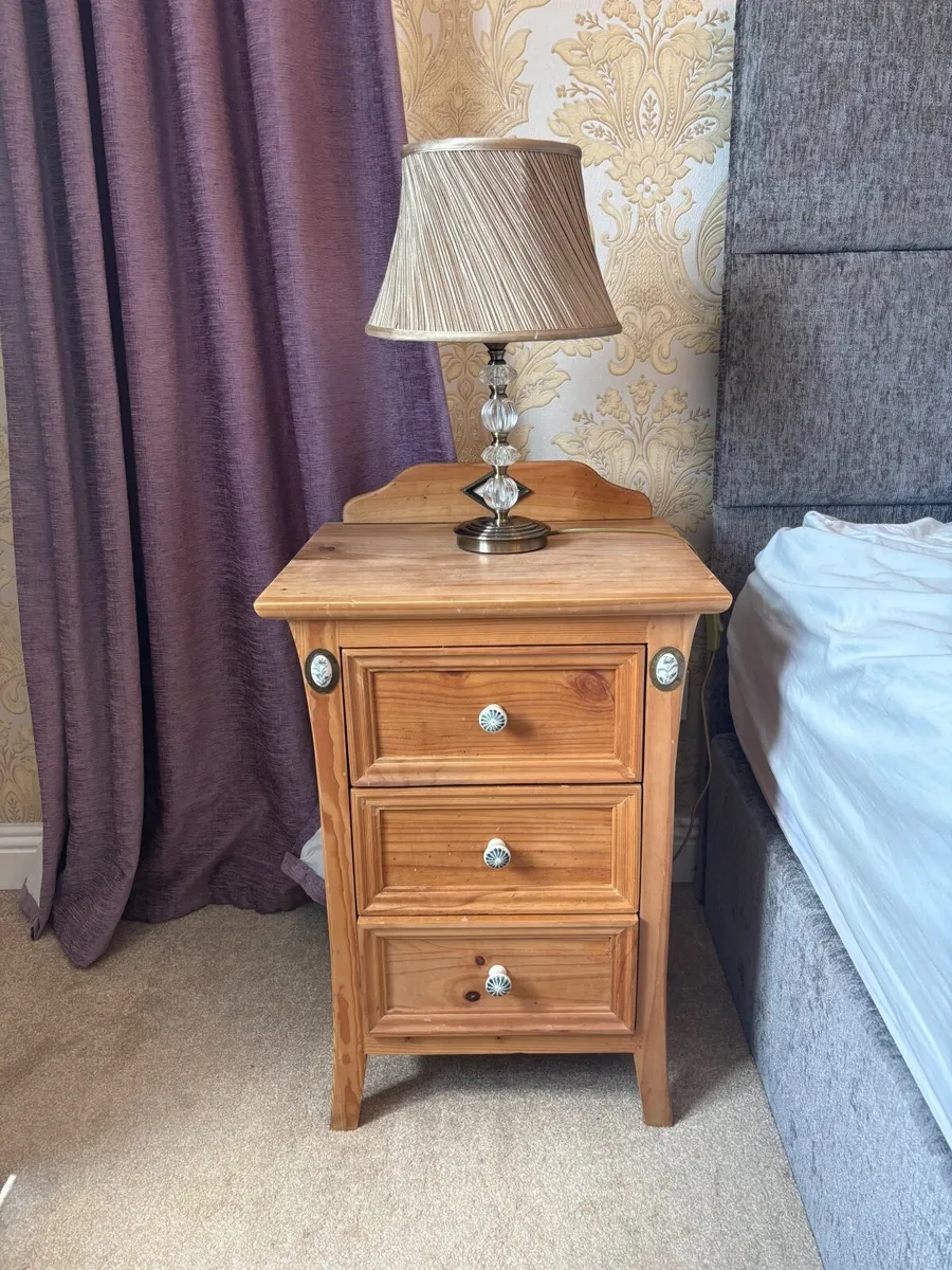 Wooden chest of drawers with mirror and lockers - Image 3