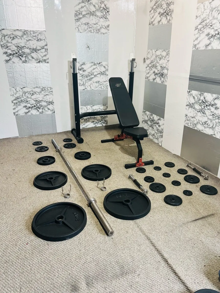GYM GEAR RACK BENCH OLYMPIC WEIGHTS BENCH BAR ++ - Image 1