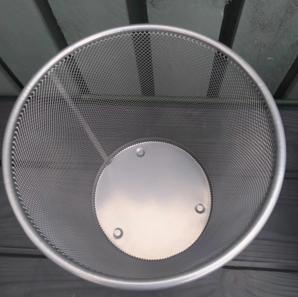 Silver metal Office bin - Image 2