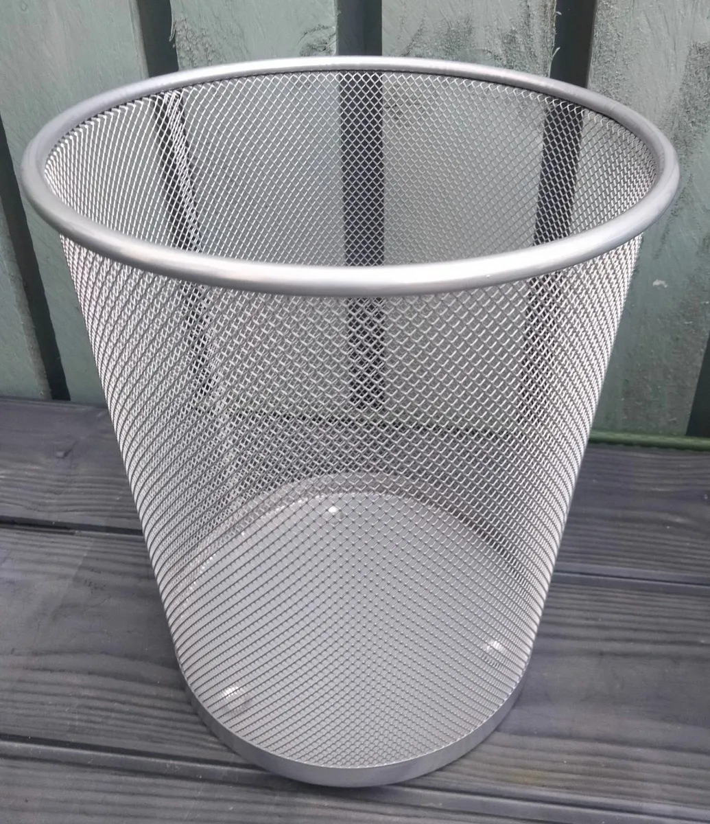 Silver metal Office bin - Image 1
