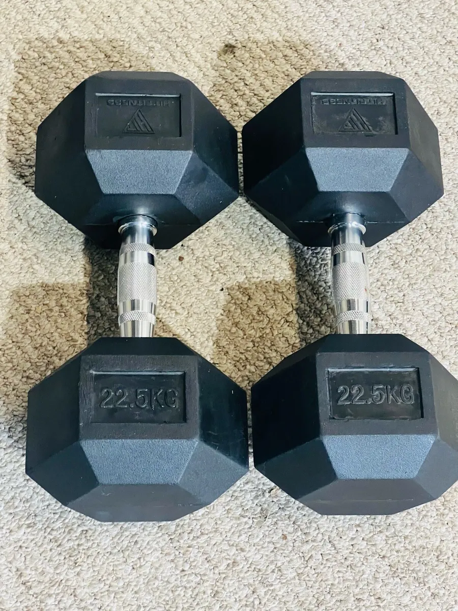 2 X 22.5 Hit fitness hex dumbbells - Image 1