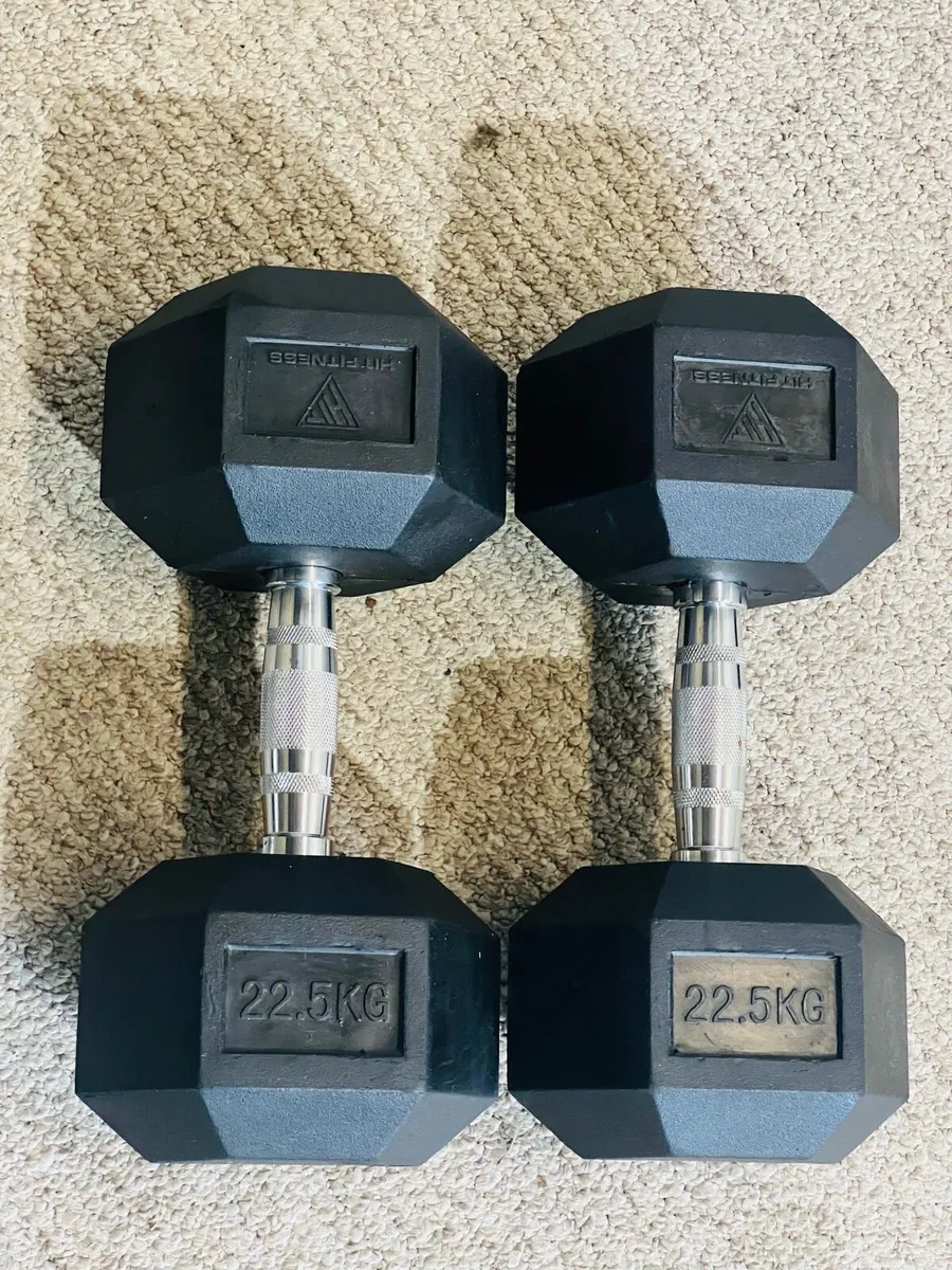 2 X 22.5 Hit fitness hex dumbbells - Image 2