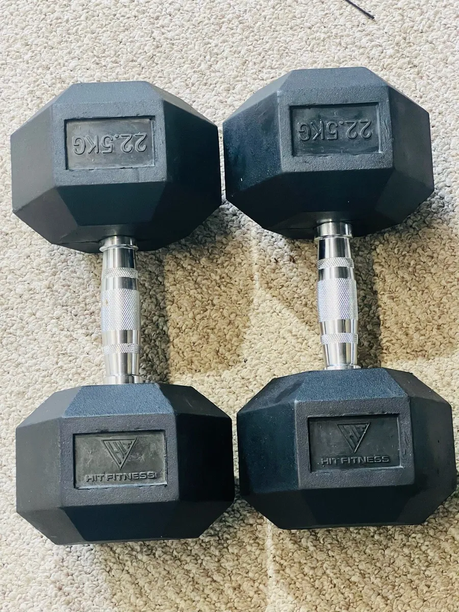 2 X 22.5 Hit fitness hex dumbbells - Image 3
