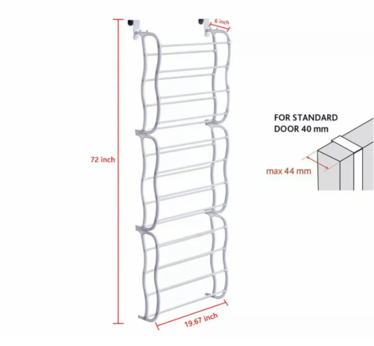 Over Door Metal Hanging Shoe Rack NEW - Image 2