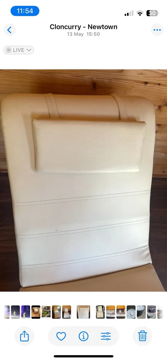 Leather cream chair - Image 2