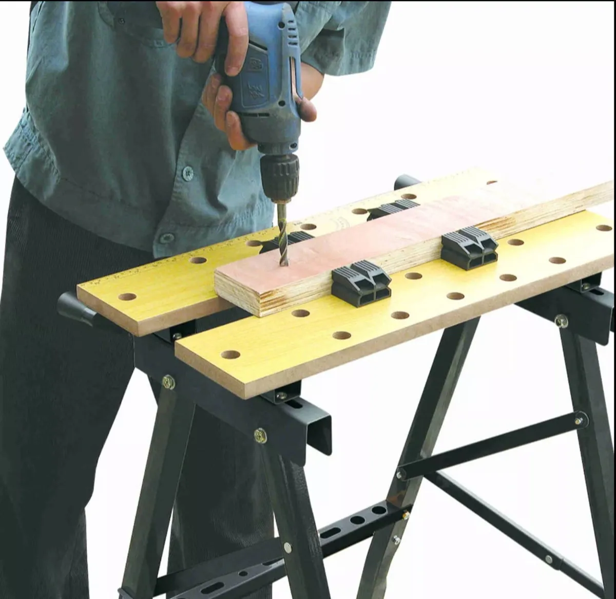 DIY Folding Foldable Trestle Work Bench 100kg - Image 2