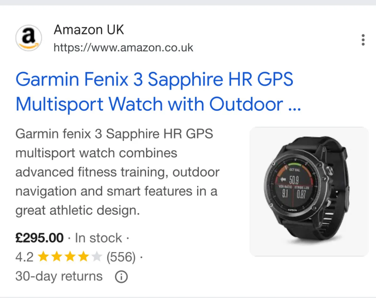 Fenix 3 HR Sports Watch - Image 4