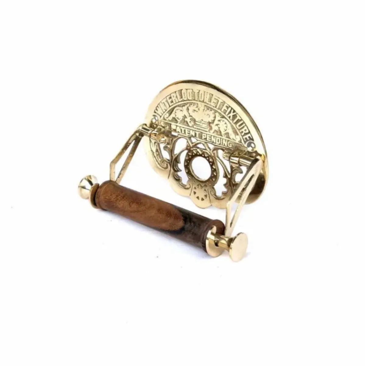 Solid Brass Vintage Style Toilet Roll Holder NEW - Image 3