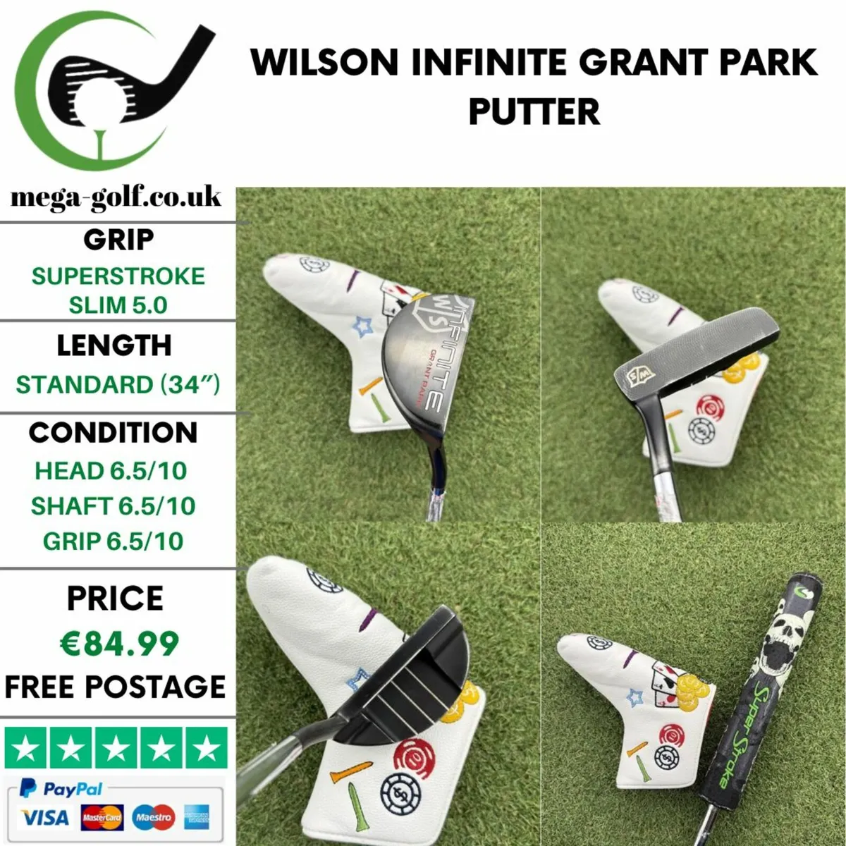 WILSON INFINITE GRANT PARK PUTTER / 34″ - Image 1
