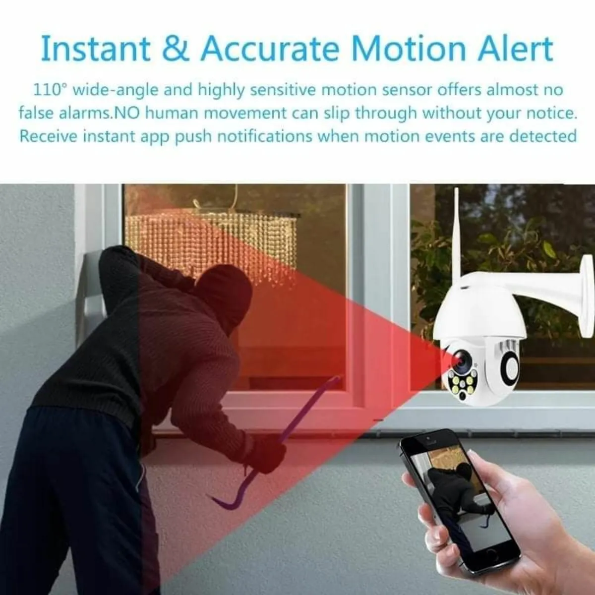 1080p Smart WiFi CCTV Camera Farm Home Secuiry Cam - Image 3