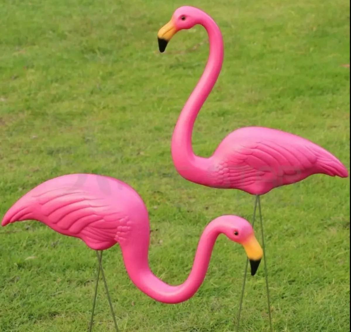 2 x Lawn Flamingos Garden Ornaments NEW - Image 2