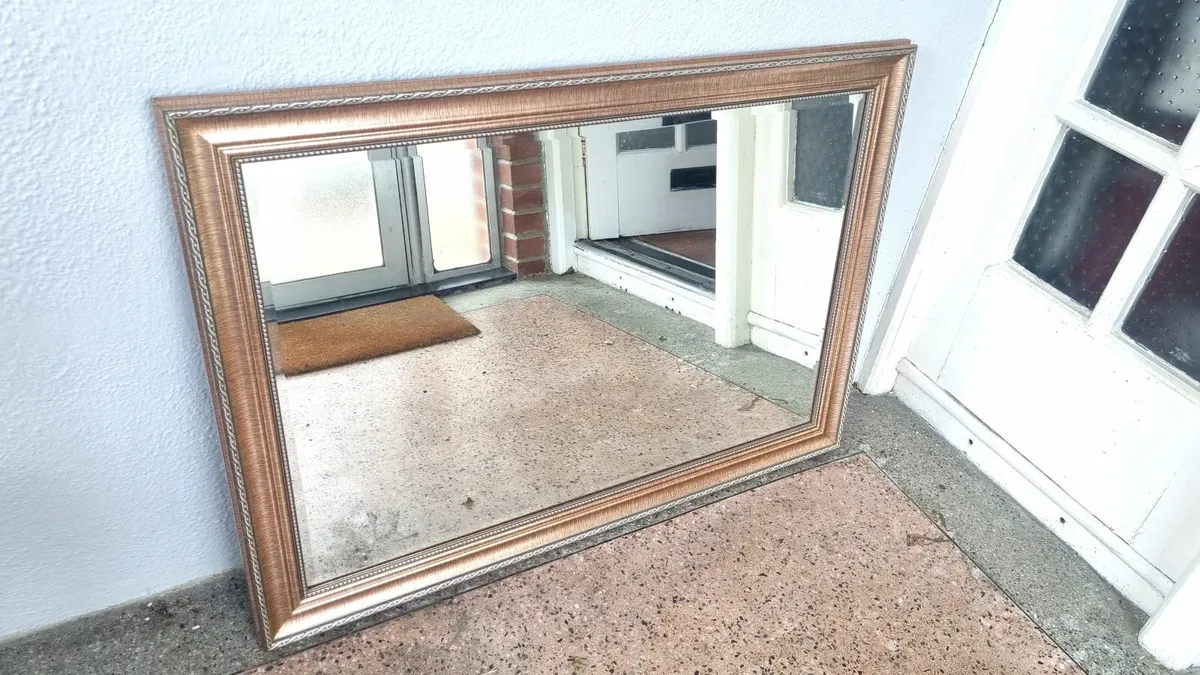 Two Large Mirror Gold Frame - Image 1