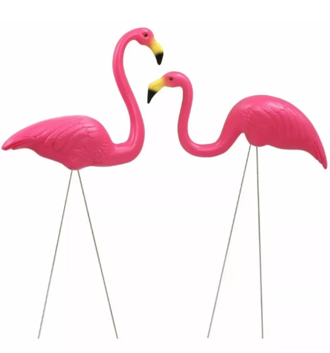 Set of 2 Lawn Flamingos Garden Ornaments NEW - Image 4