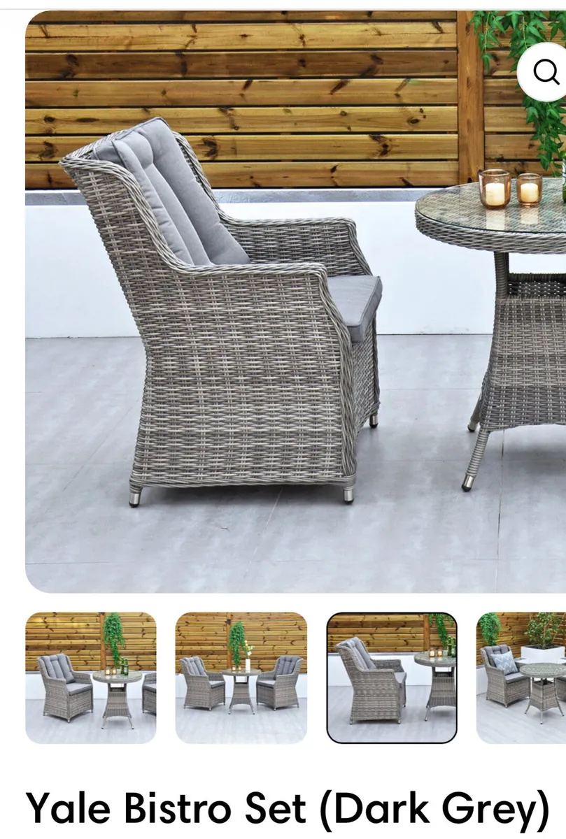 Yale garden bistro set. - Image 2