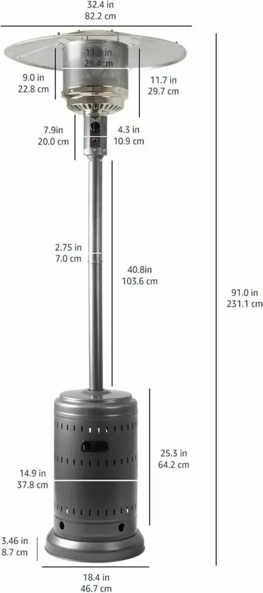 Commercial Gas Patio Heater Flame Warmer - Image 3