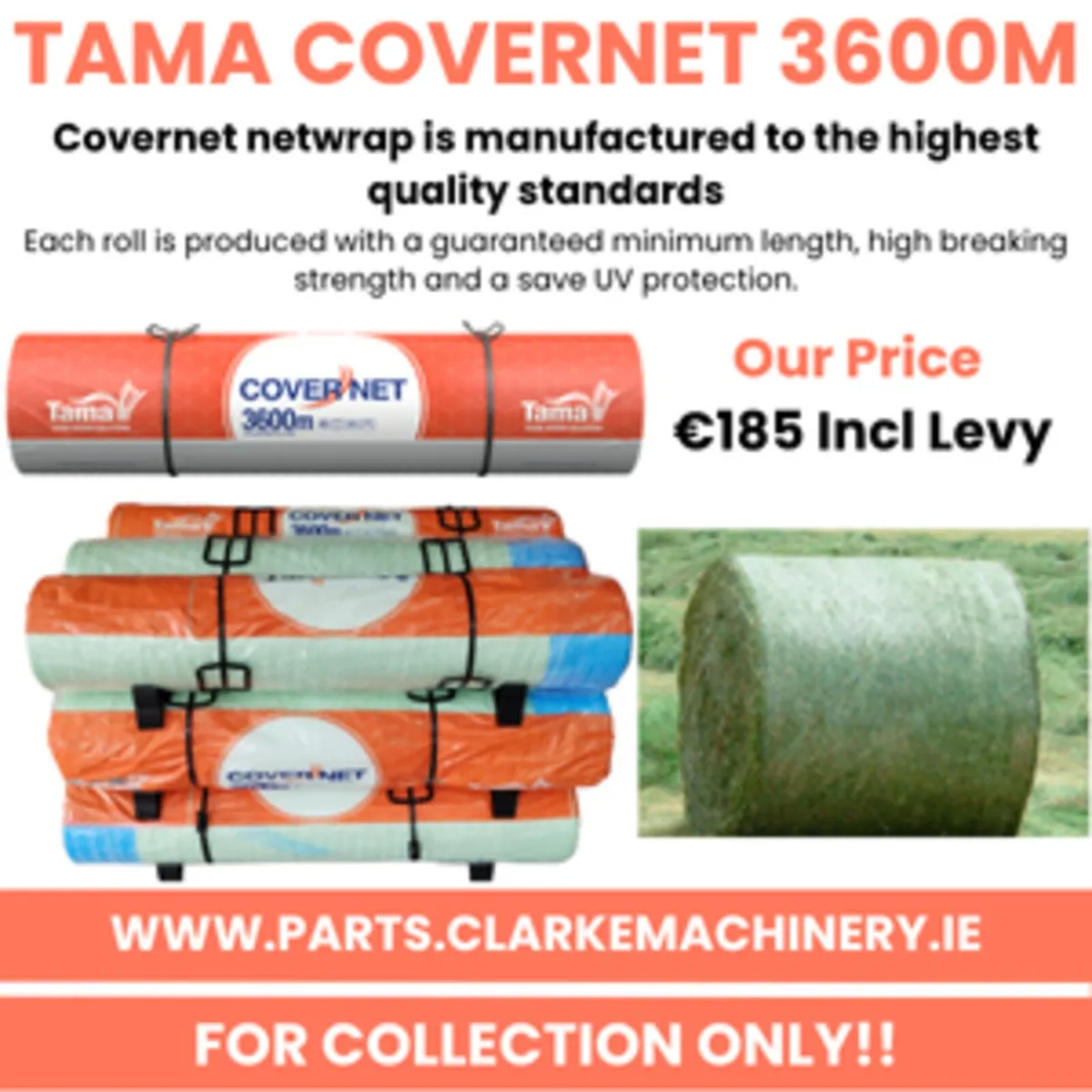 Tama Net Covernet 3600m - For Collection Only