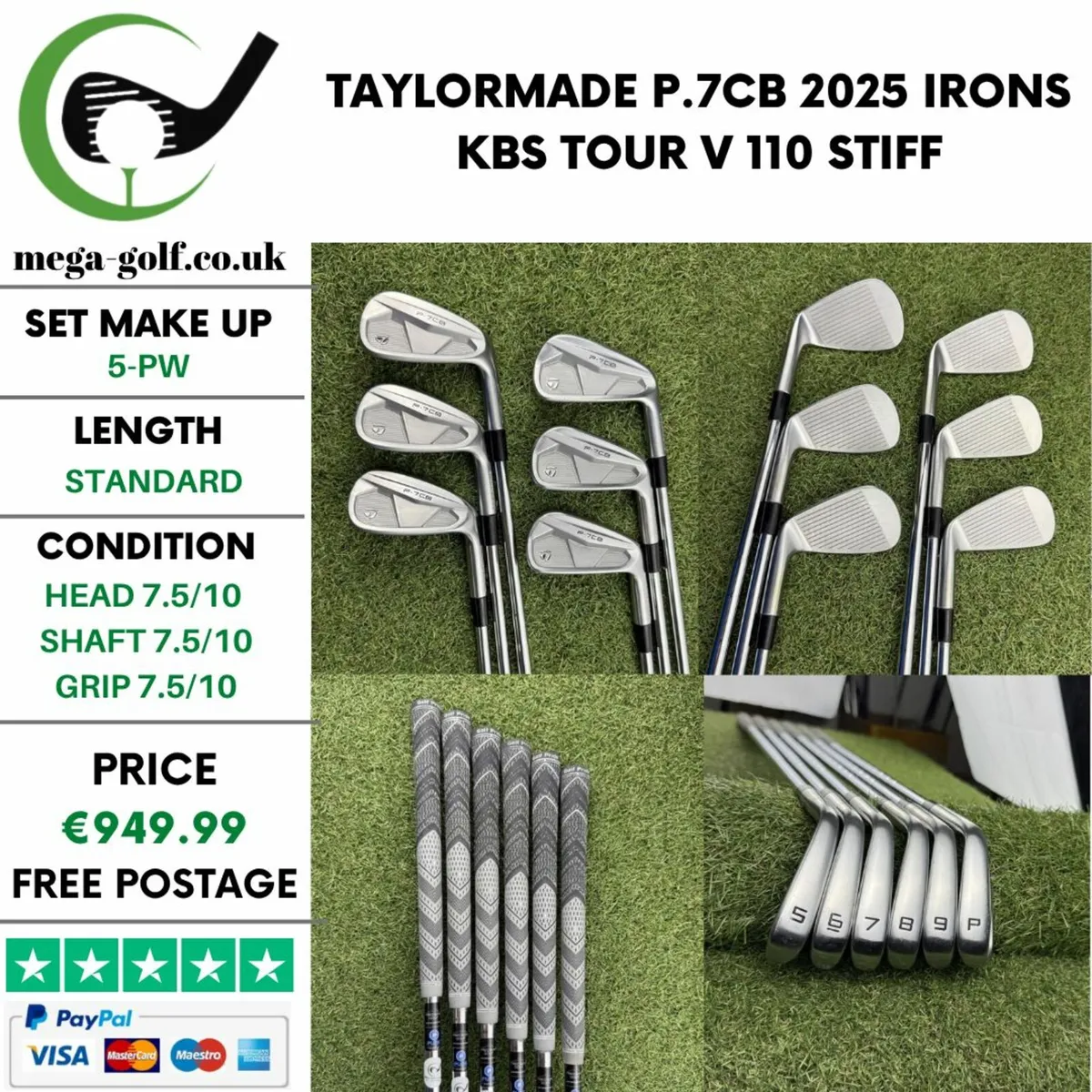 TAYLORMADE P.7CB 2025 IRONS / 5-PW / STIFF - Image 1