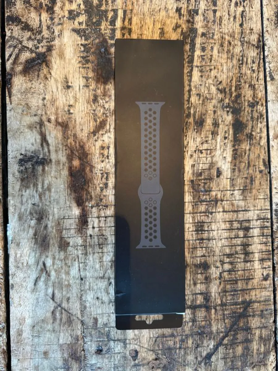 44mm Nike Sports Watch Band Anthracite Black. In original sealed packaging! - Image 1