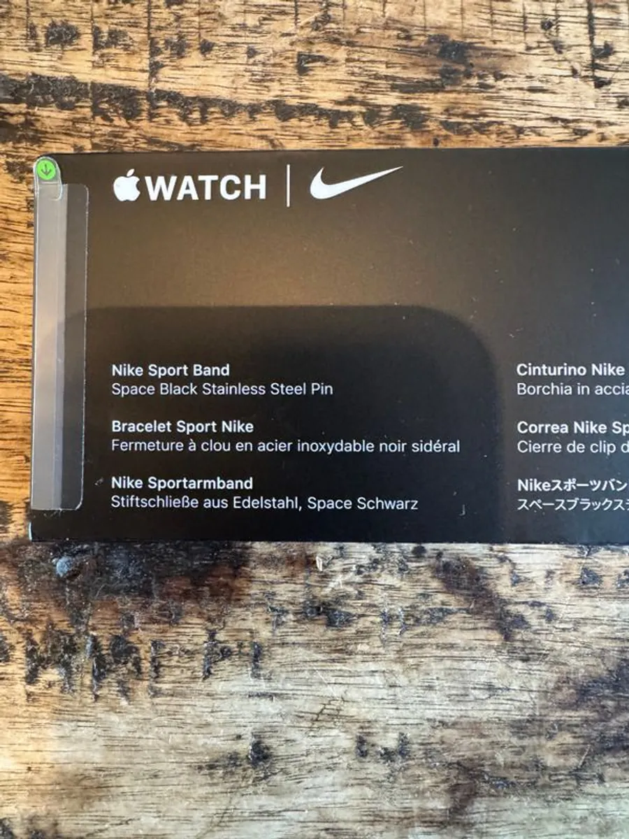 44mm Nike Sports Watch Band Anthracite Black. In original sealed packaging! - Image 4