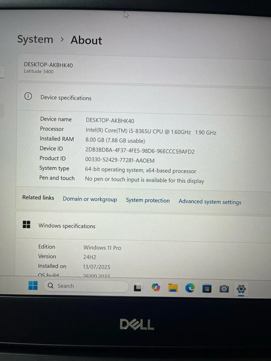 Dell laptop i5 pro 8-256 win 11 pro - Image 2