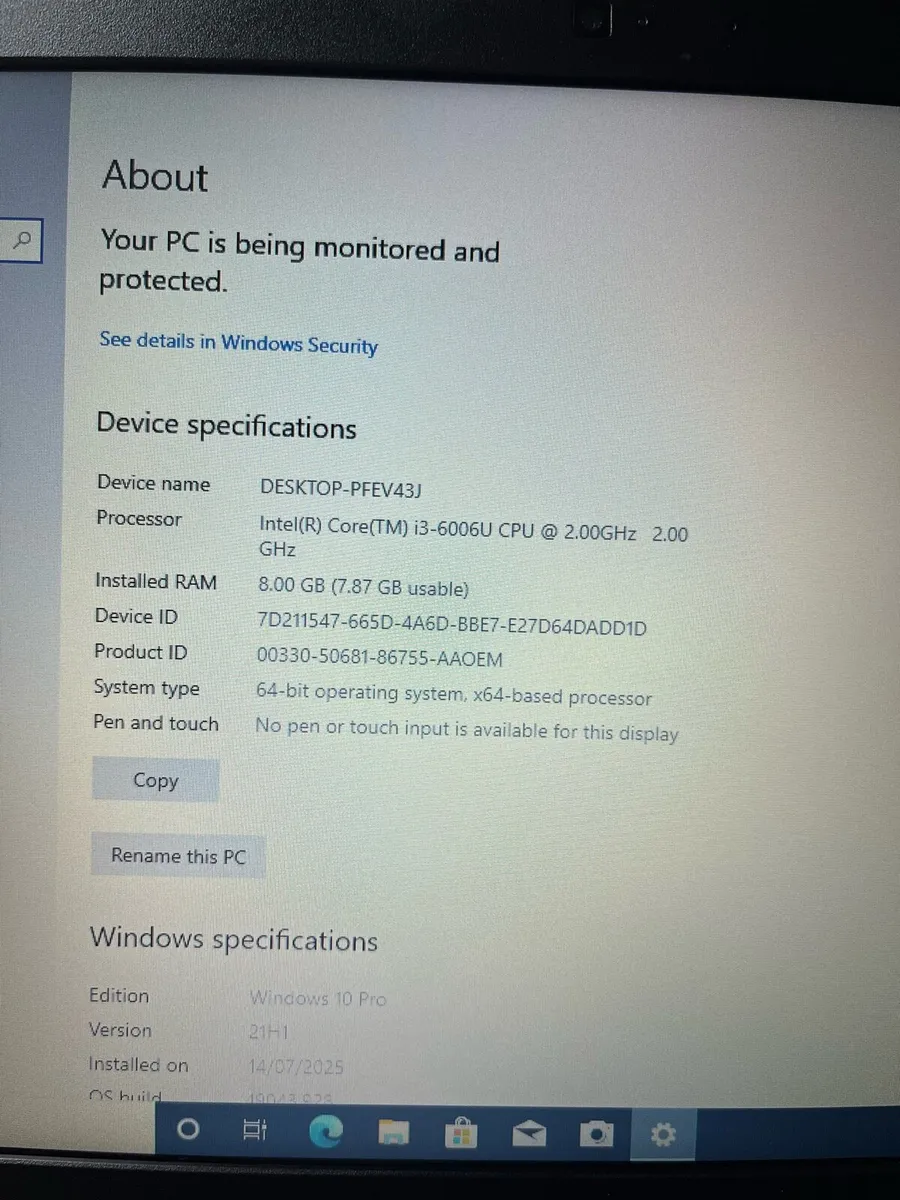Dell laptop i3 pro 8-128 win 10 - Image 2