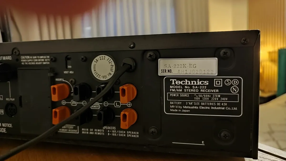 VINTAGE Technics SA-222 Receiver, Amplifier. VGC - Image 2