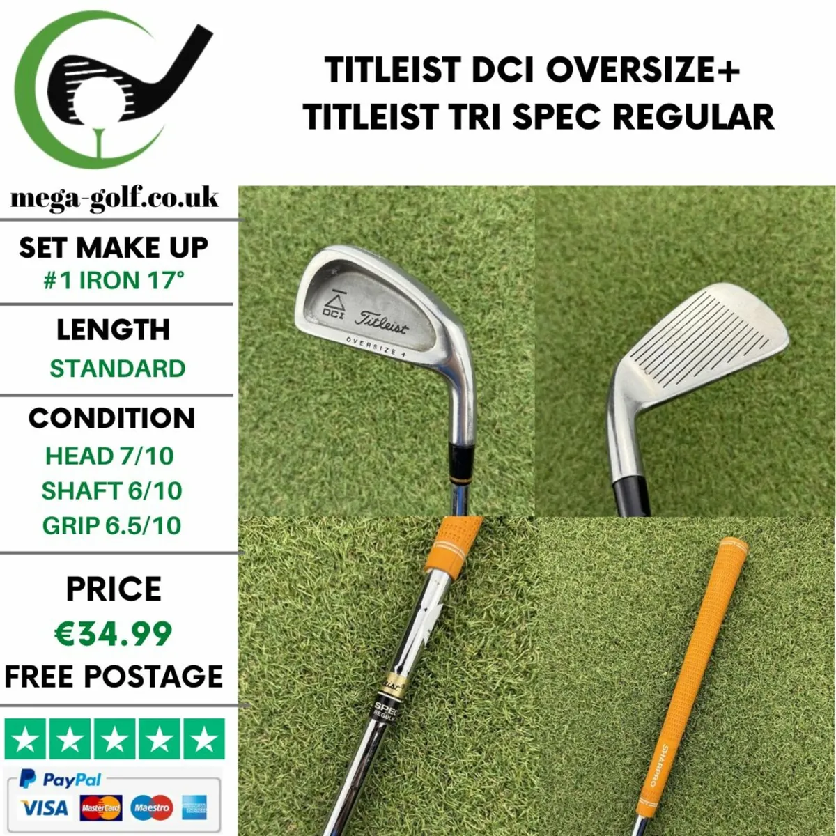 TITLEIST DCI OVERSIZE+ #1 IRON 17° / REGULAR - Image 1