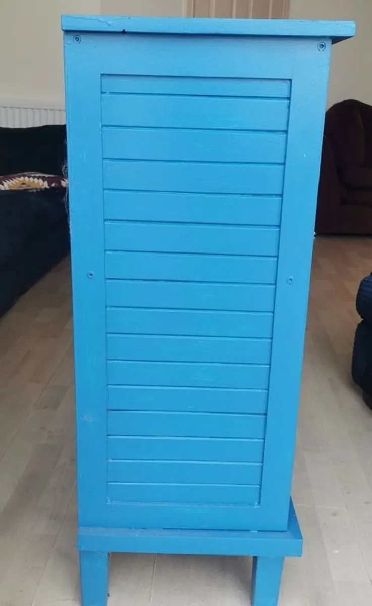 Blue Wood Side Board/Cabinet - Image 2