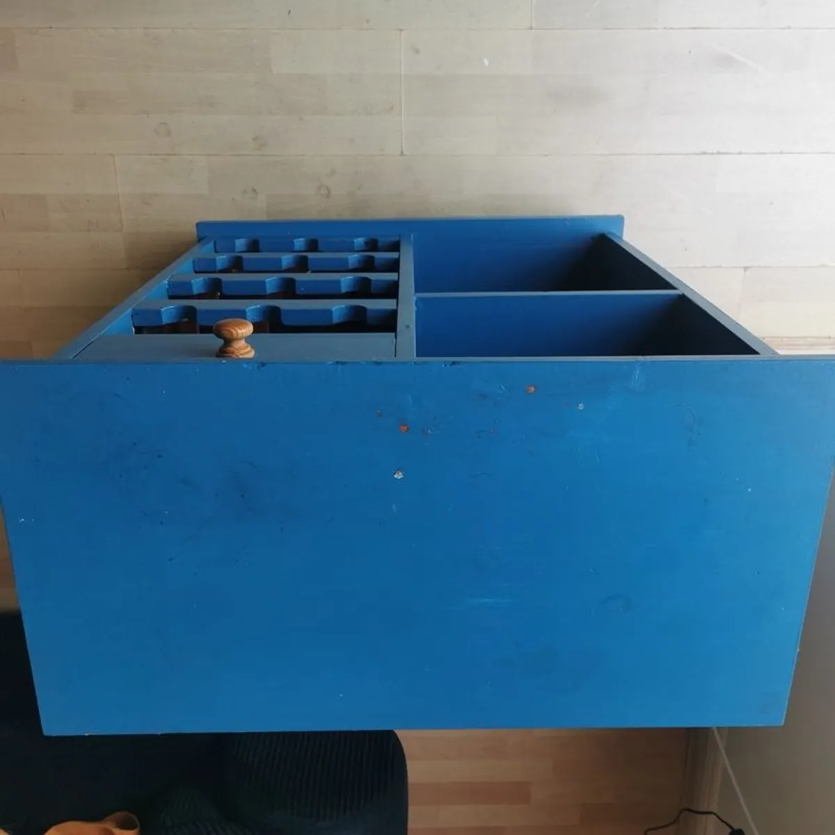 Blue Wood Side Board/Cabinet - Image 4